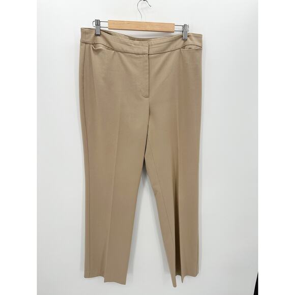 Talbots Women Tan Khaki Heritage Dress Pants Slacks Trousers Business Size 12 - Picture 1 of 8
